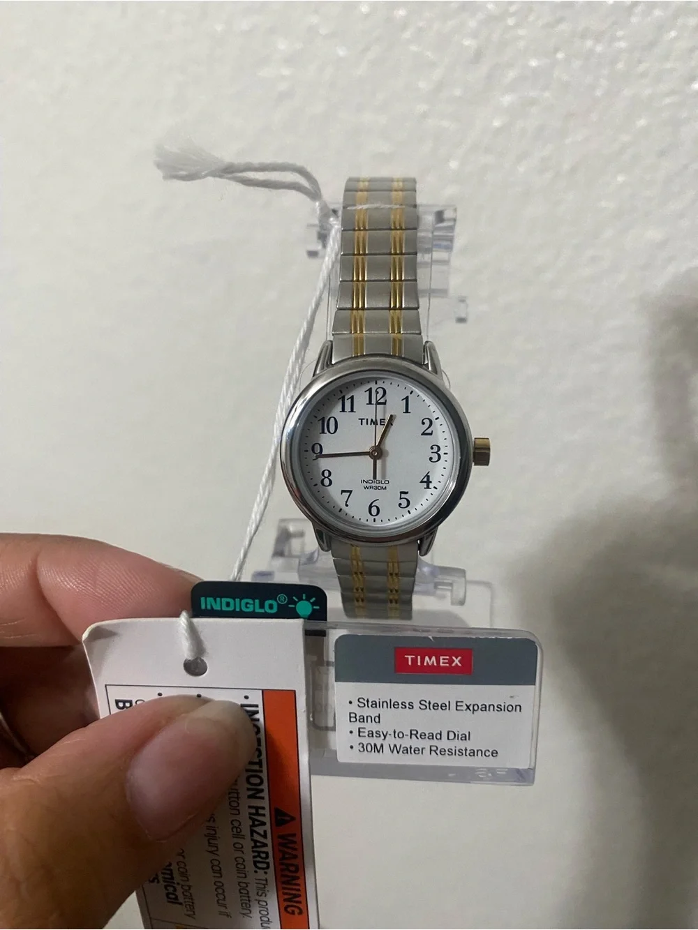 Timex Two-Tone Silver and Gold Expansion Band Watch - White Dial